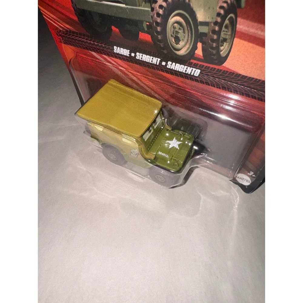 Disney Pixar Cars Sarge Die-Cast Metal 1:55 Scale Military Jeep Mattel HHV86 NEW